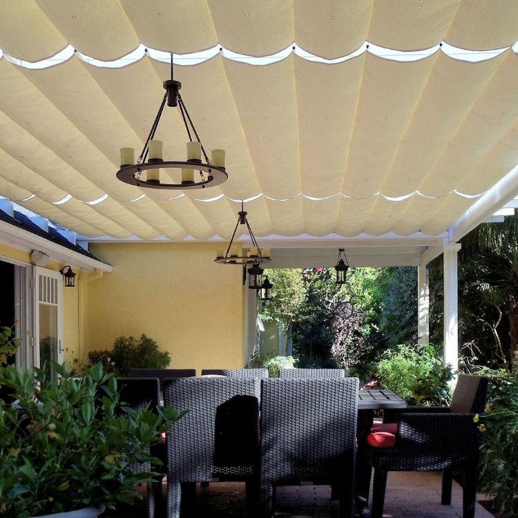 Customize Home Garden Wave Sun Shade Net Swimming Pool Sun Cover Pergola Canopy Wave Shade Sails