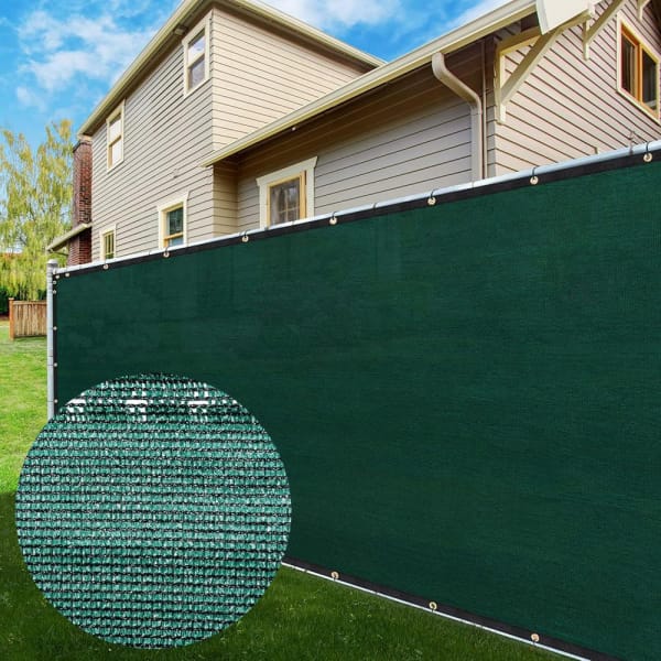 Customized 100% Virgin Hdpe + UV 200gsm Shade Cloth Dark Green Privacy Fence Screen Net