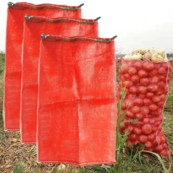 Customizable Logo Leno Bags 40 Kg 30*40cm Onion Mesh Bag With Drawstring