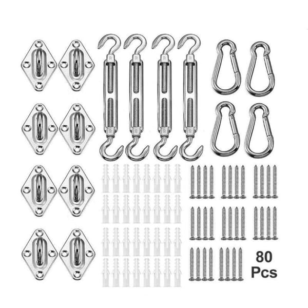 Oem Stainless Steel Residential Rectangle Sunshade Sails Hardware Accessories Kit
