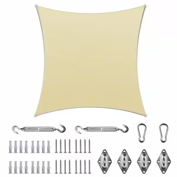 Sun Shade Sail 3x3m Rectangle Sunscreen Awning Canopy Waterproof Shade Sail 95% UV Block For Outdoors Garden Patio Yard Party