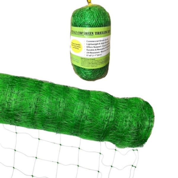 White Green Plastic Trellis Mesh Plant Climbing Netting Plant Support Netting For Cucumbers